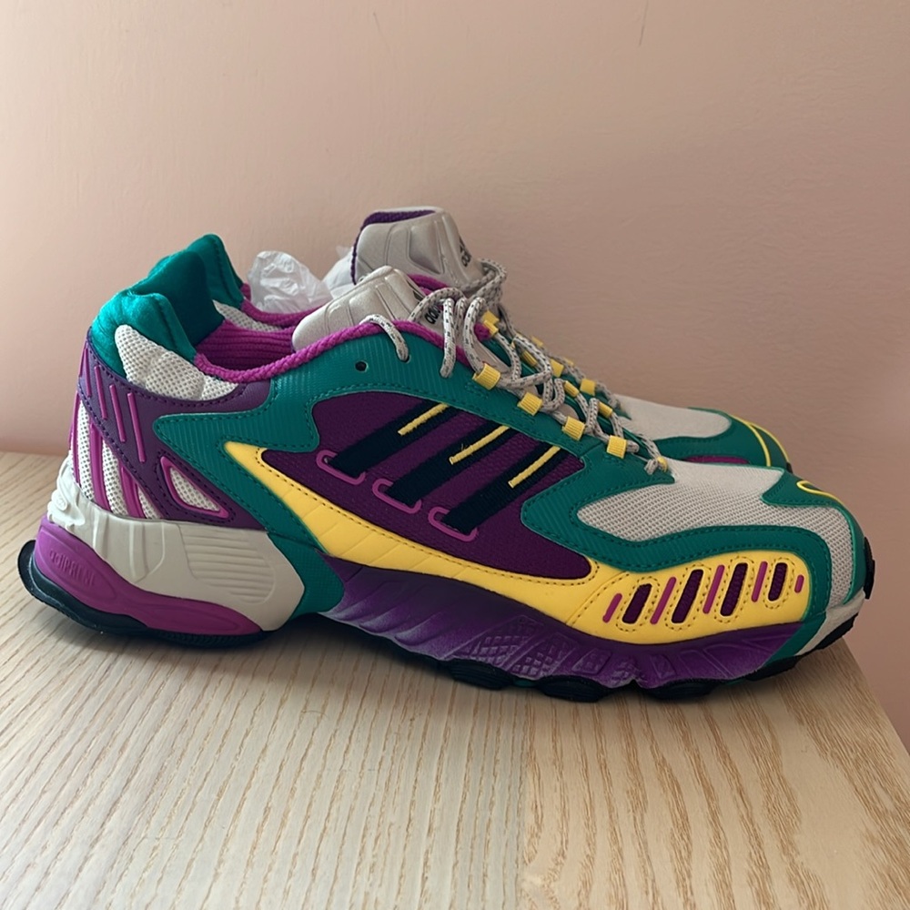NIB ADIDAS Torsion Trdc Clear Brown Glory Green Women's Sneaker Sz 9.5 - Picture 4 of 12